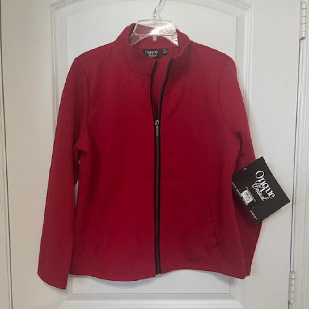 "Onque Casual" Red Cardigan style jacket